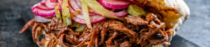 1 sticky beef brisket baps