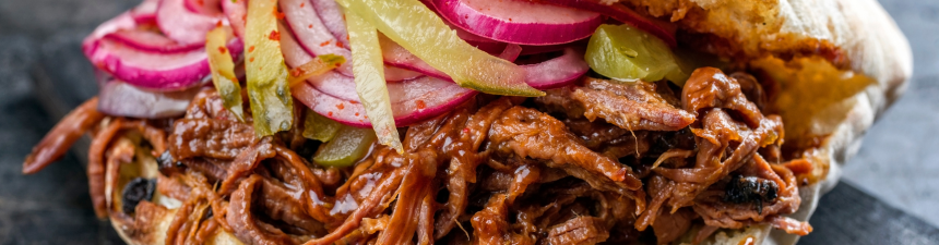 1 sticky beef brisket baps