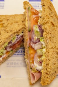 sandwich with salad on granary bread