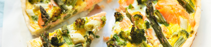 ROW feature image size (21) asparagus, broccoli and salmon quiche