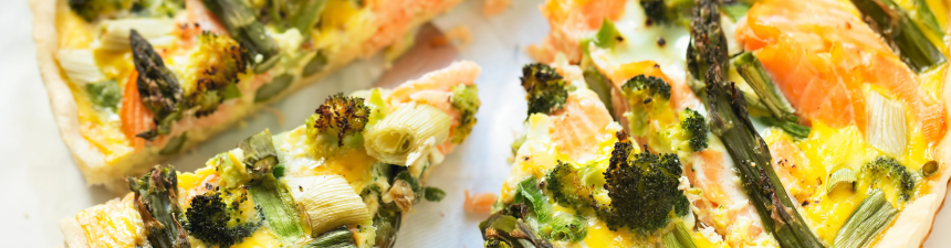 ROW feature image size (21) asparagus, broccoli and salmon quiche