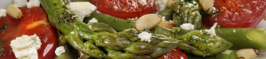 ROW feature image size (24) Asparagus and Tomato Salad