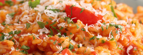 cherry tomato and chilli orzo