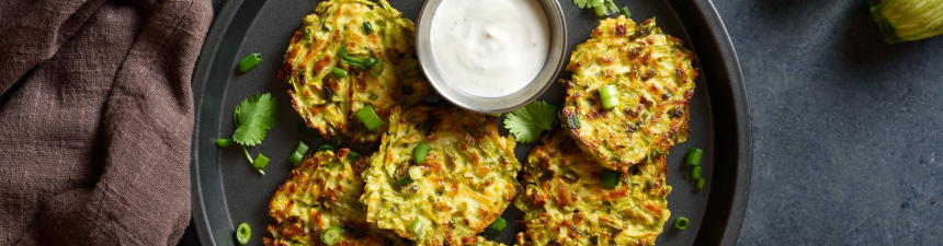 ROW feature image size (30) courgette feta fritters