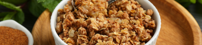 apple ginger oat crumble